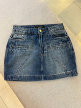 Saia Jeans Pespontada
