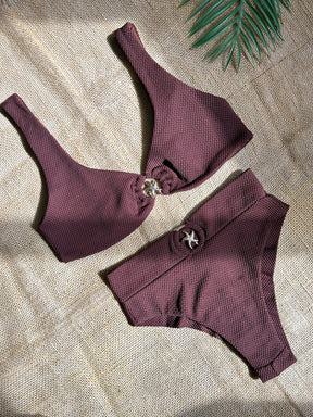 Biquini Hot Pant Marrom Gabriela