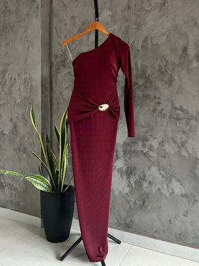 Vestido Longo Manga Unica Zayra