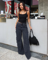 Calça Jeans Cargo Grafite - Consciência