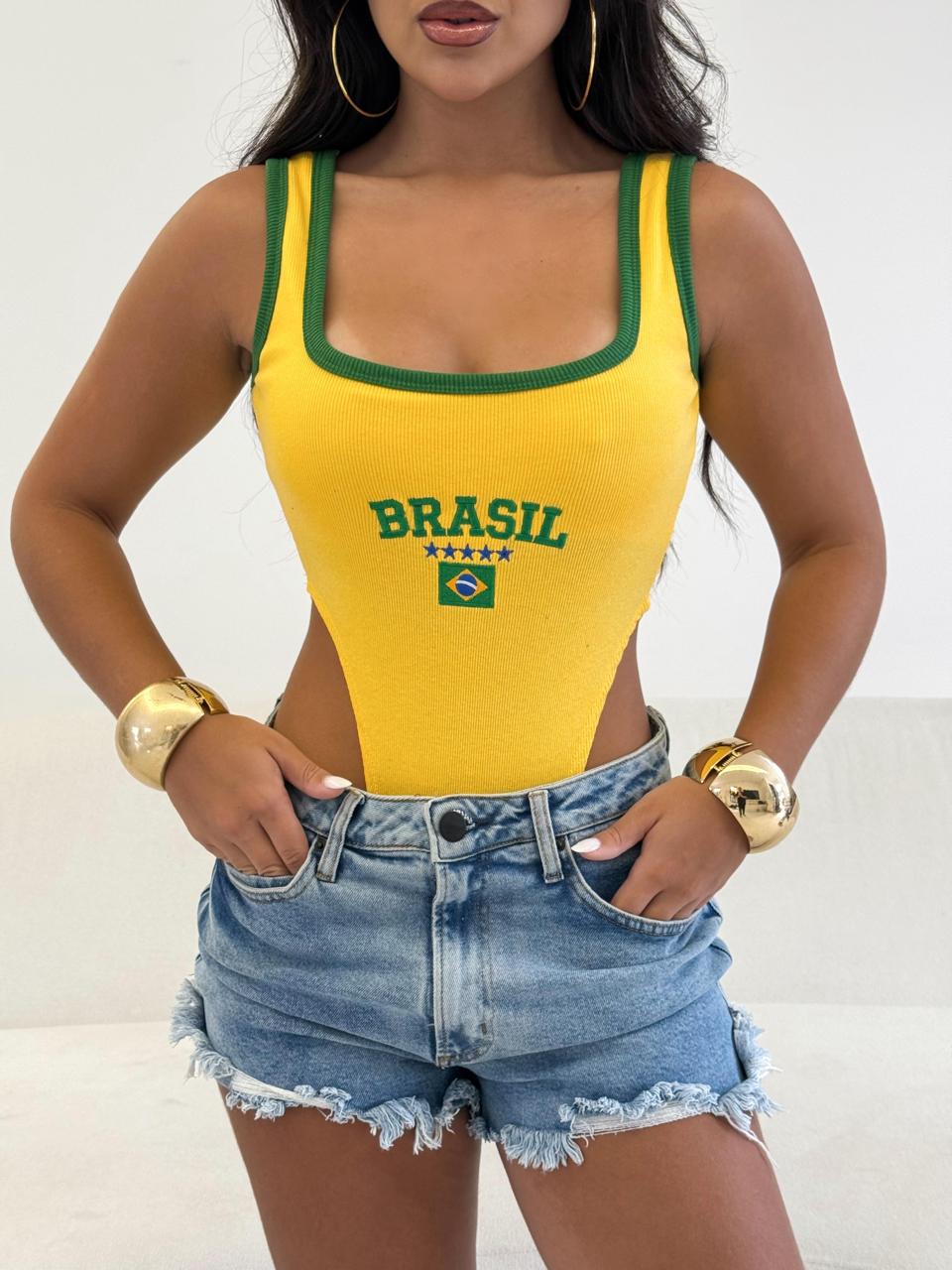 Blusa Body Cavado Brasil