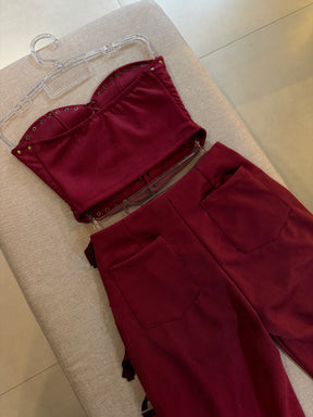 Conjunto Suede com Franjas Western Country