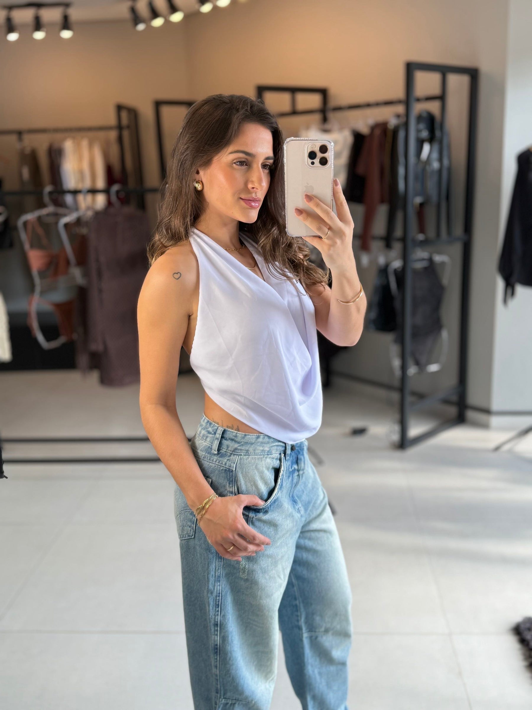 Blusa Voal Gola Boba Degage Multiformas- Vanessa