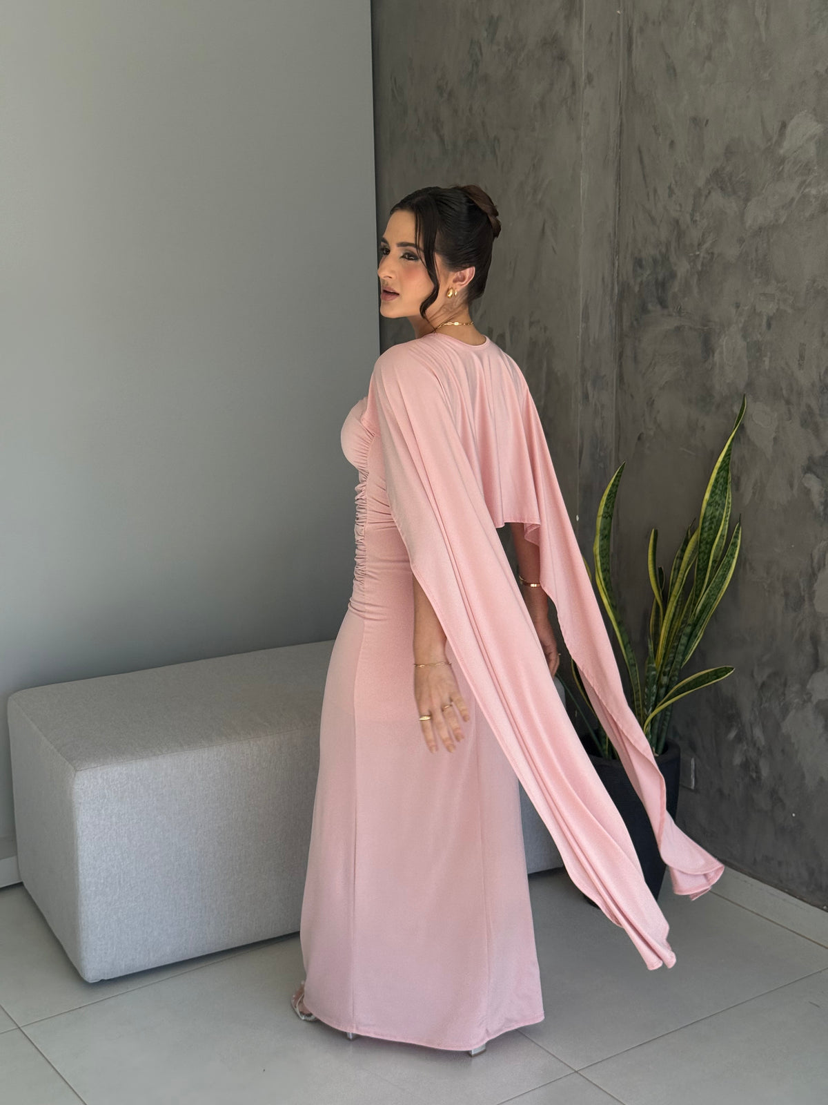 Vestido Longo Marina Rosa Pastel