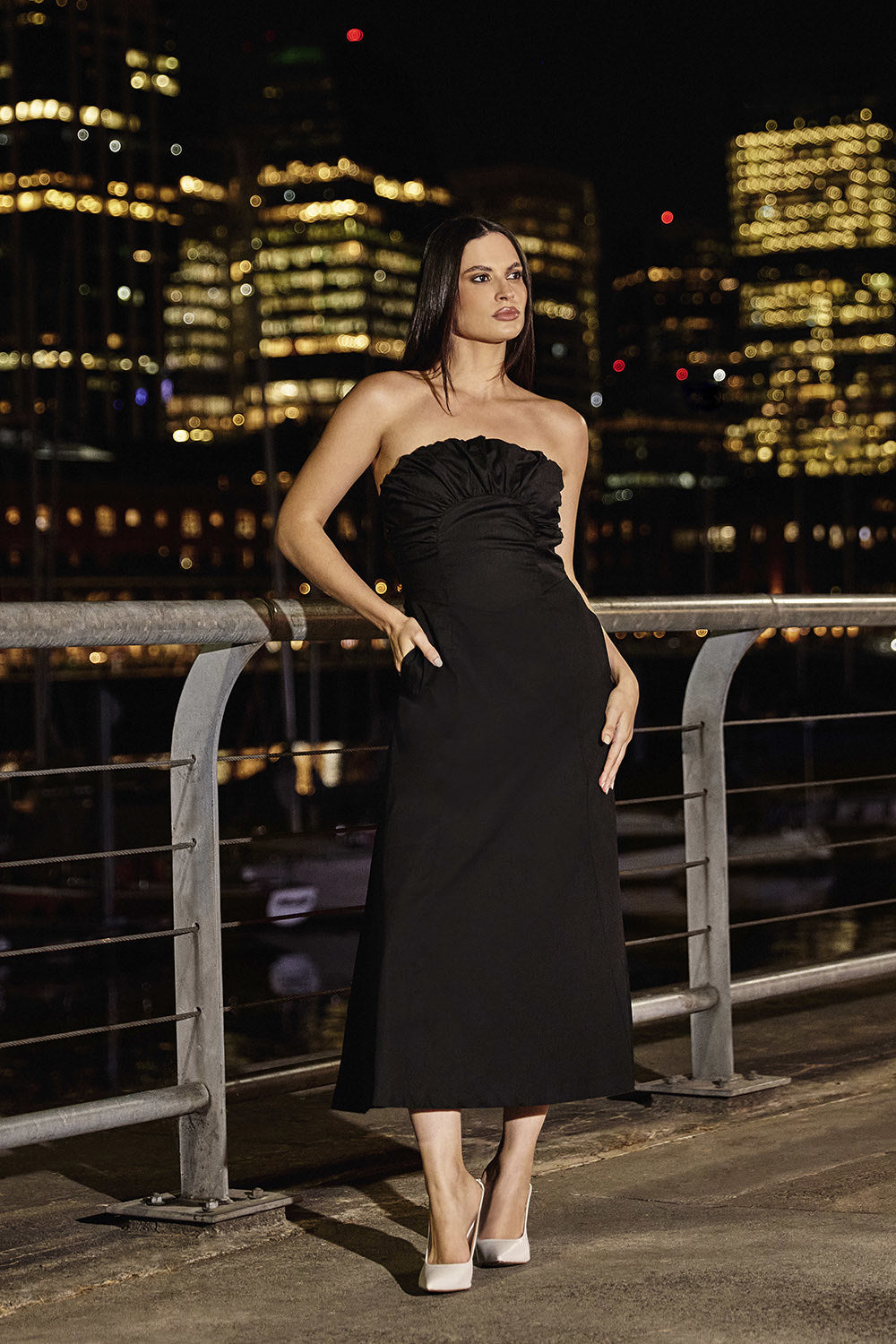 Vestido Solto Straplees Trocolini