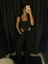 Calça Pantalona Aplicação Brilho- Bi Bella