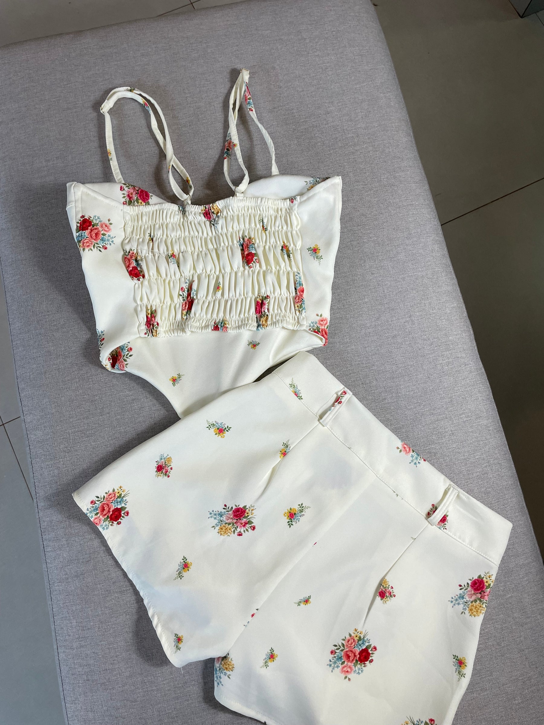 Conjunto Shorts e Corset Estampado