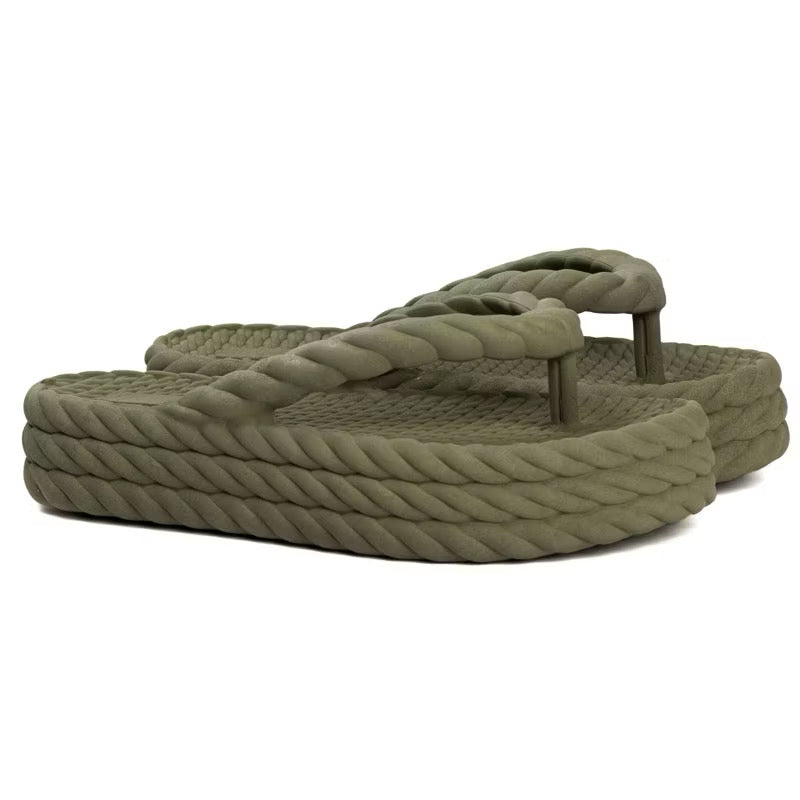 Chinelo Feminino Tranças Plataforma