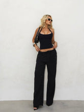 Calça Pantalona Aplicação Brilho- Bi Bella