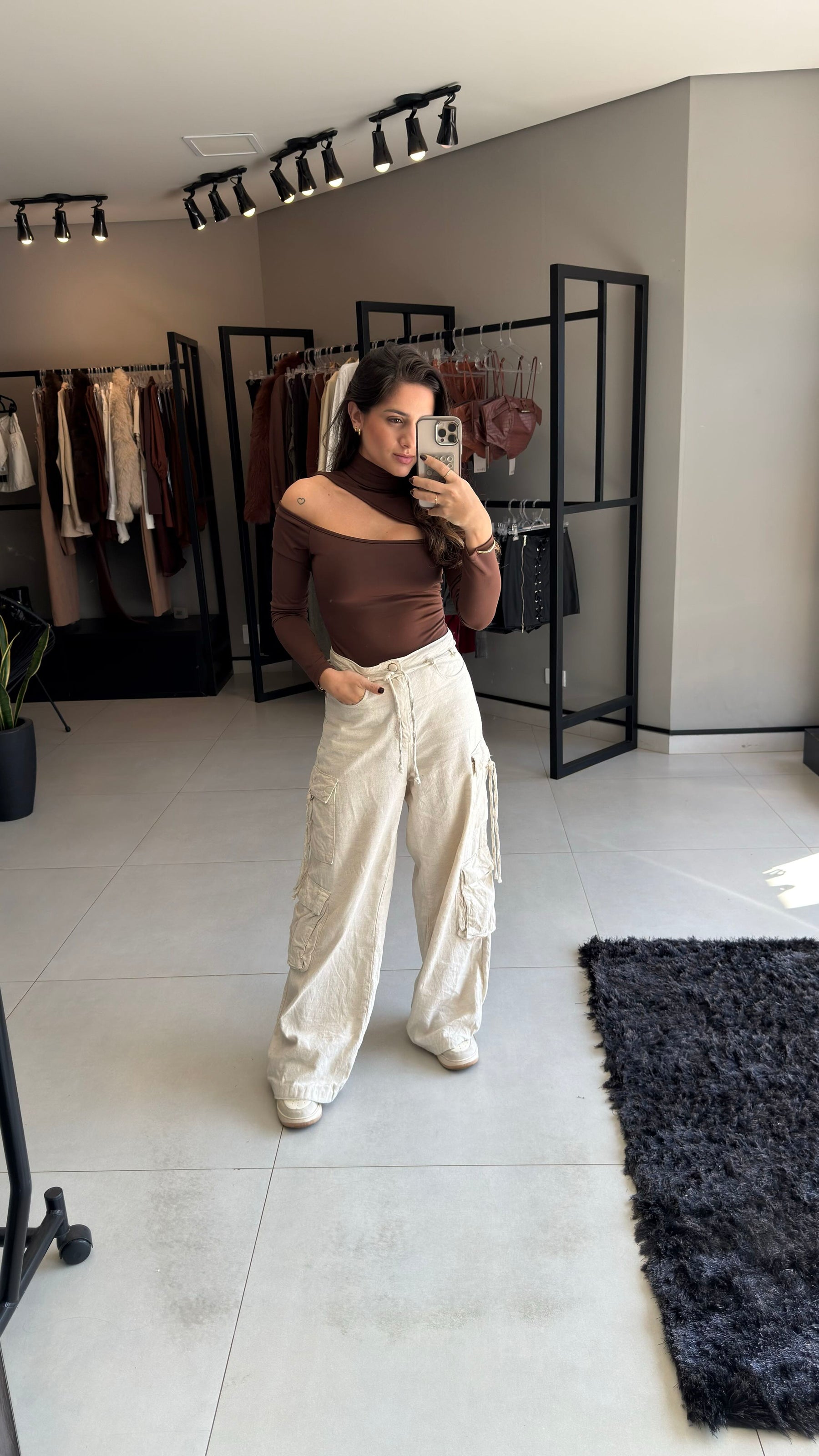 Wide Leg Linho Cargo