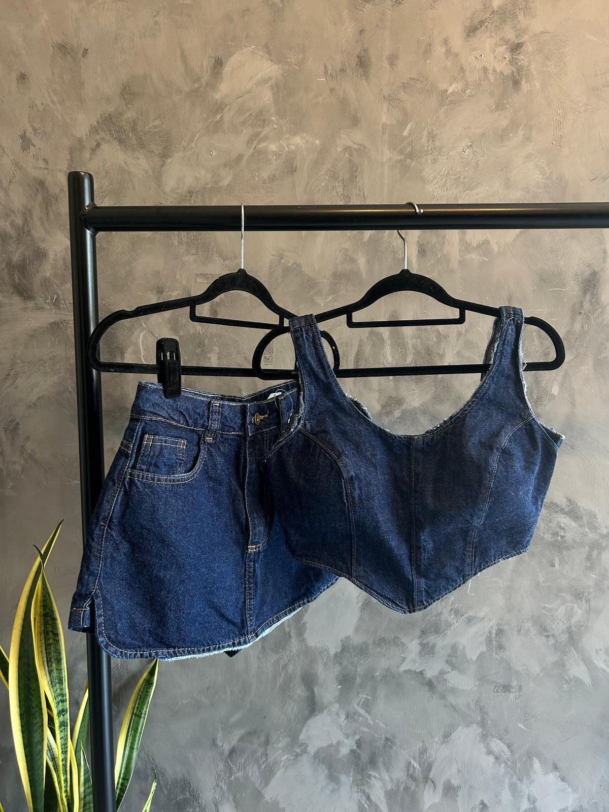 Conjunto Feminino Jeans Western- Marinho