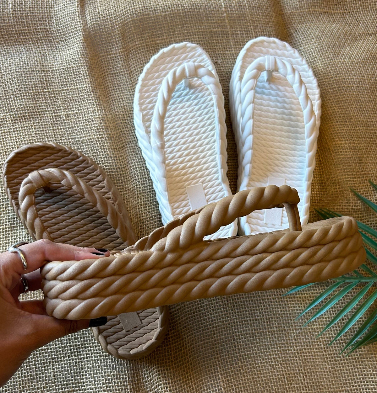 Chinelo Feminino Tranças Plataforma