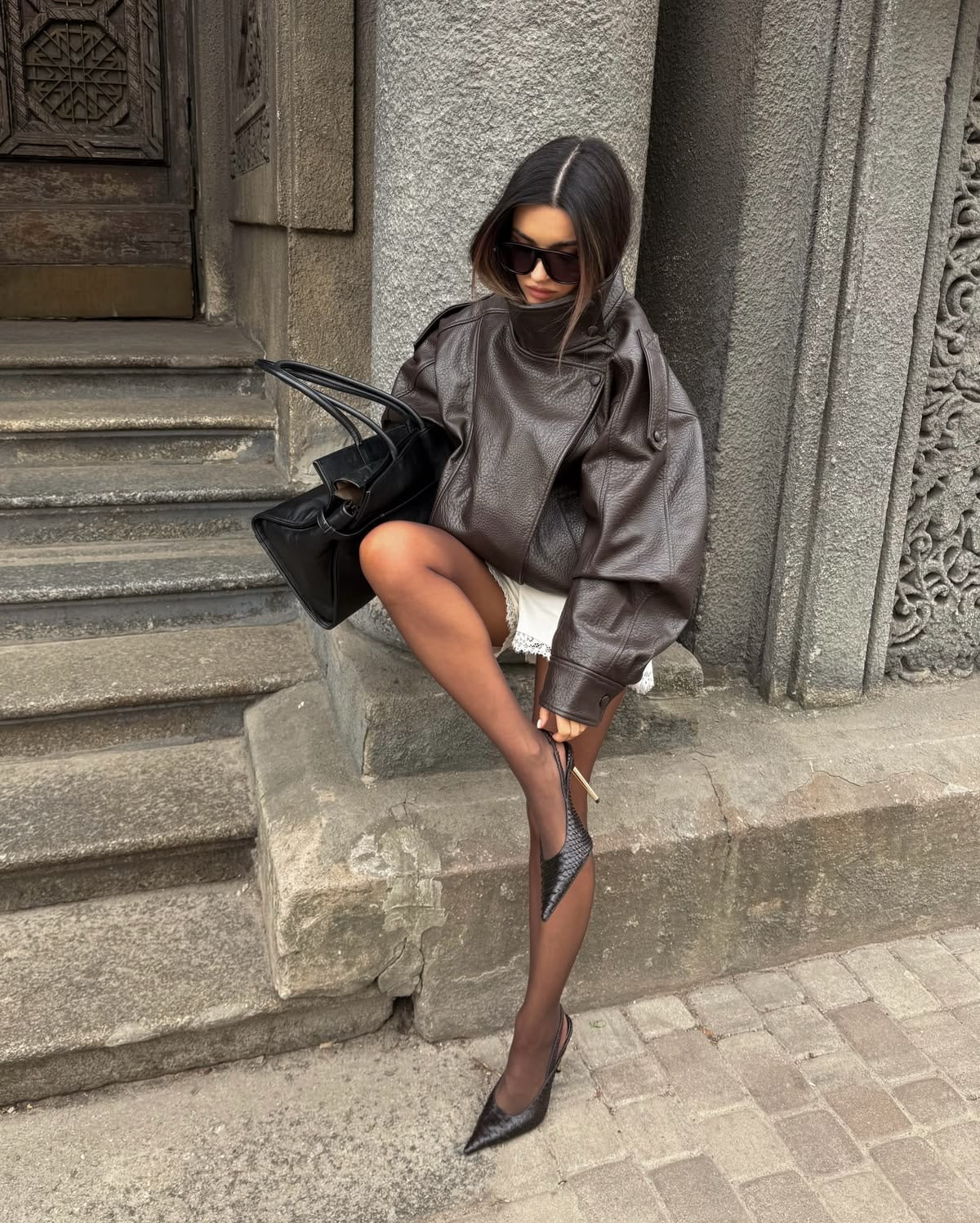 Jaqueta Couro Oversized