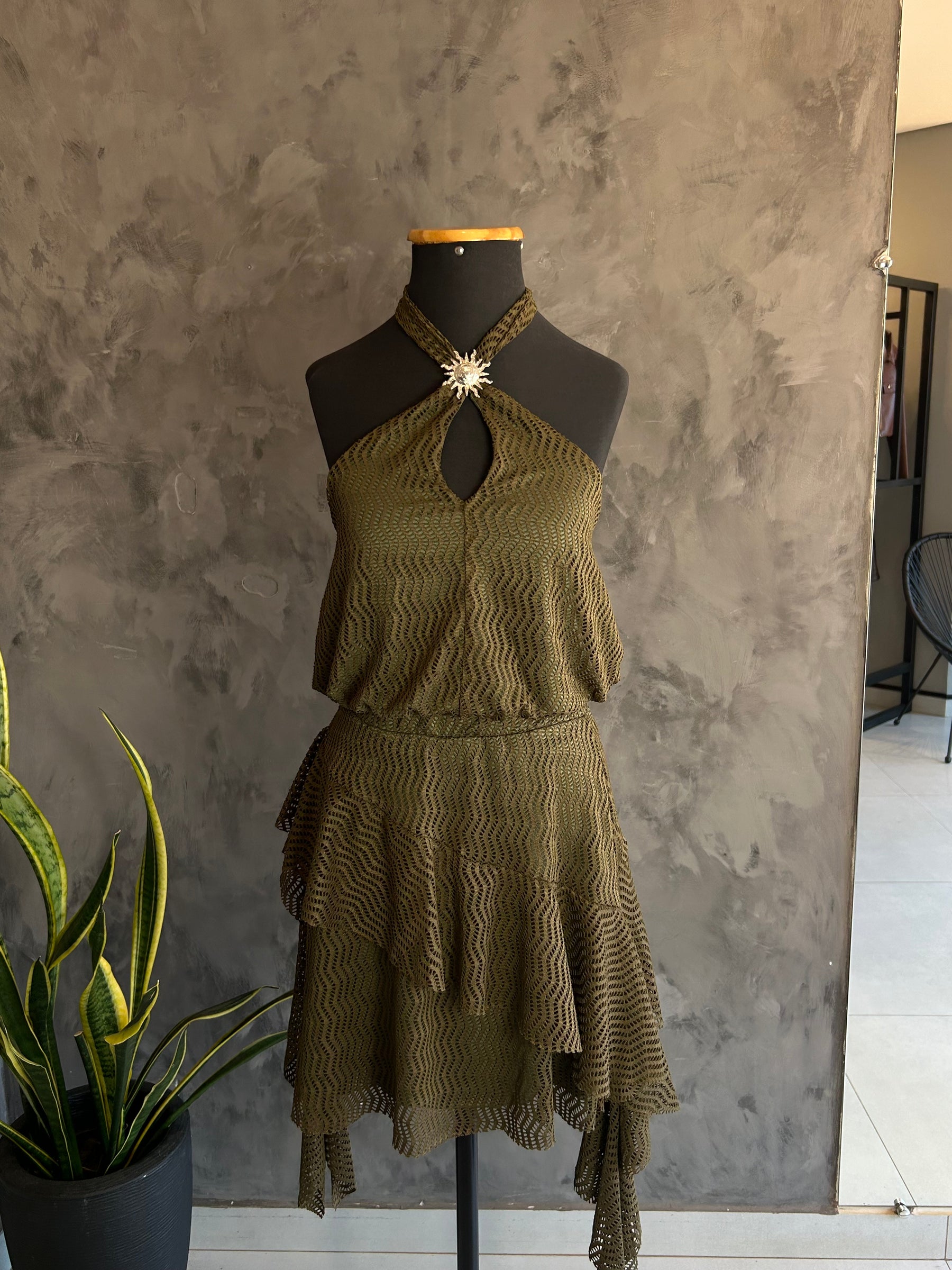 Conjunto Crochet Verde Cacto