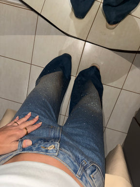 Calça Wide Leg Sujinha Brilho- Consciência