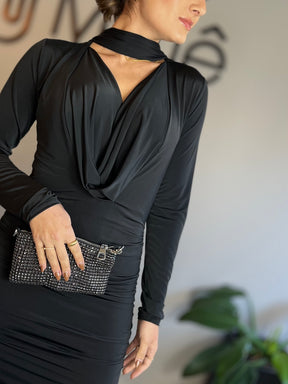 Vestido Longo Manga Longa Nick
