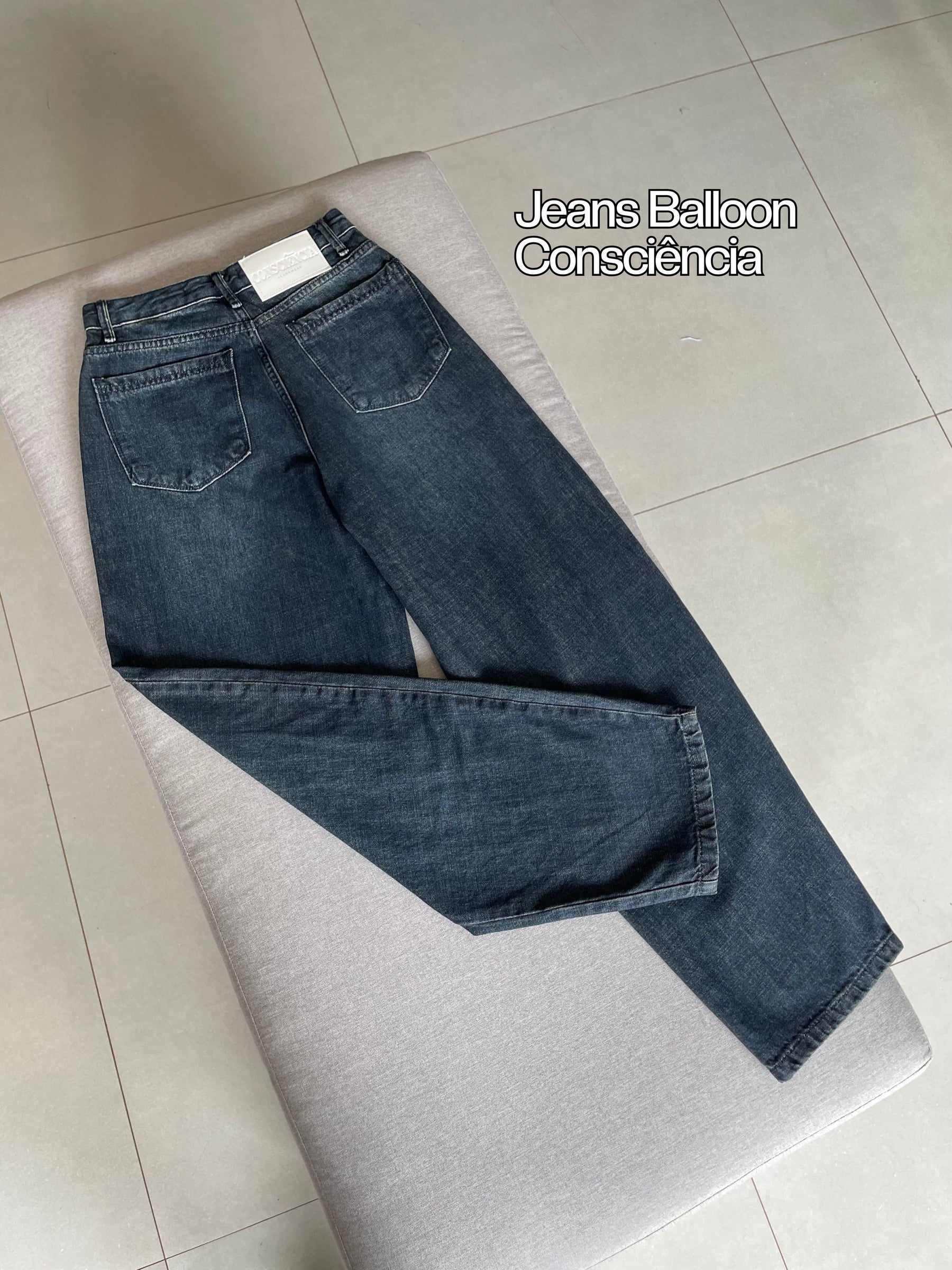 Calça Jeans Balloon Matizado - Consciência