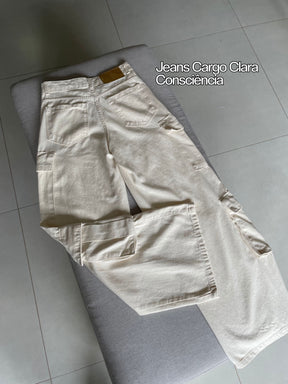 Calça Jeans Cargo Off White- Consciência