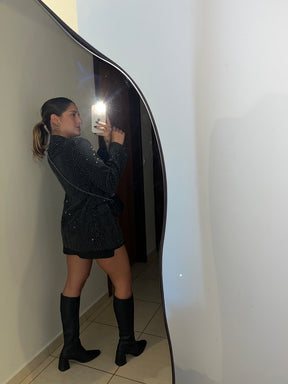 Blazer Feminino Oversized com Brilho – Diamond