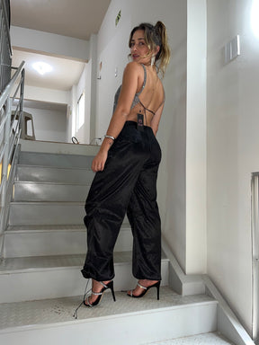Calça Feminina Jogger Despojada com Brilho