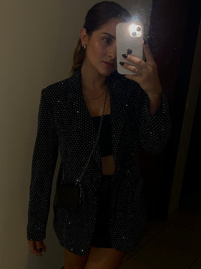 Blazer Feminino Oversized com Brilho – Diamond