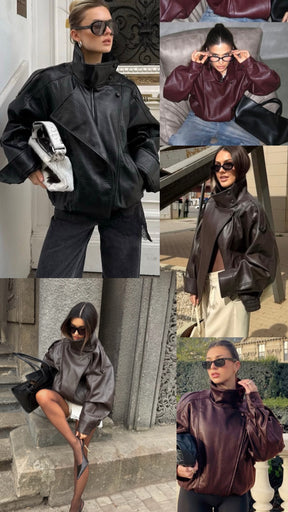 Jaqueta Couro Oversized