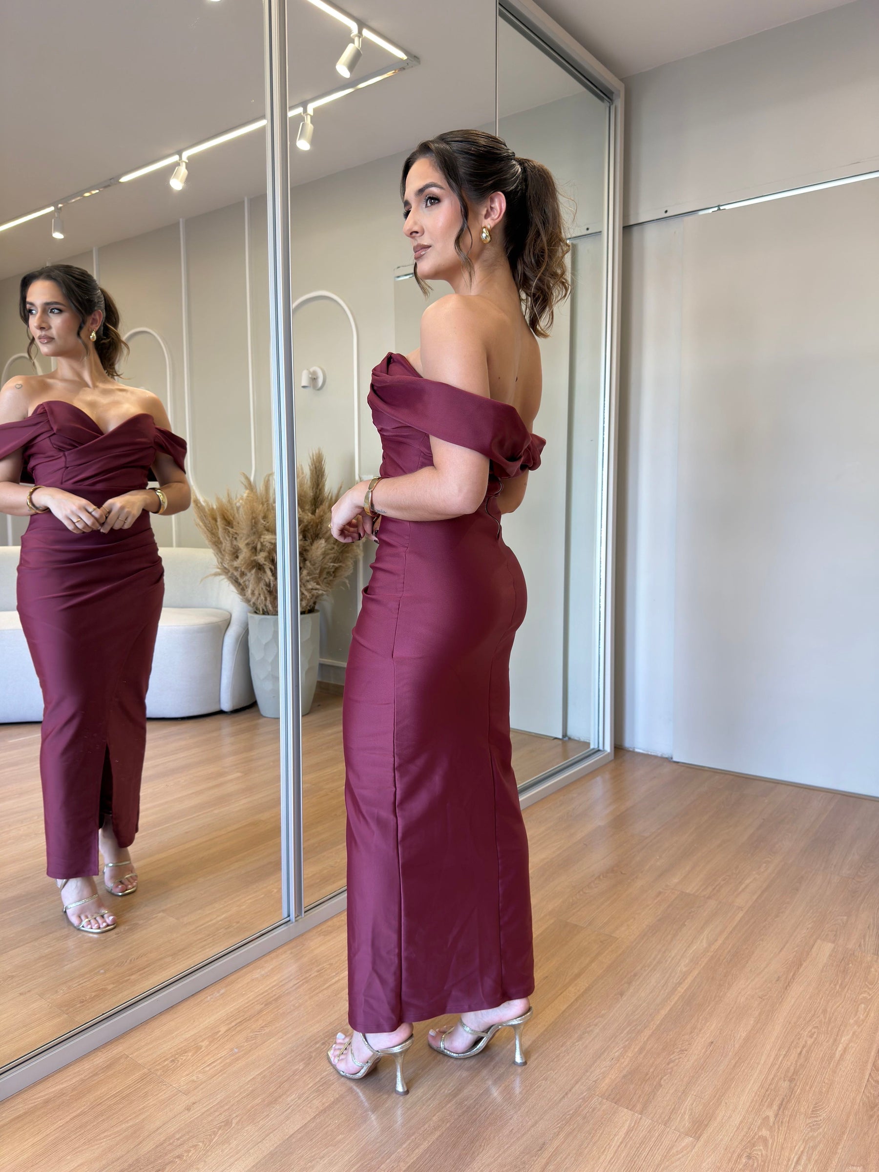 Vestido de Festa Midi Social Aymira