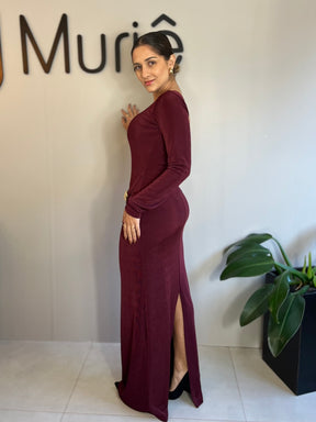 Vestido Longo Manga Unica Zayra