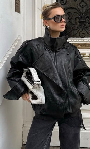 Jaqueta Couro Oversized