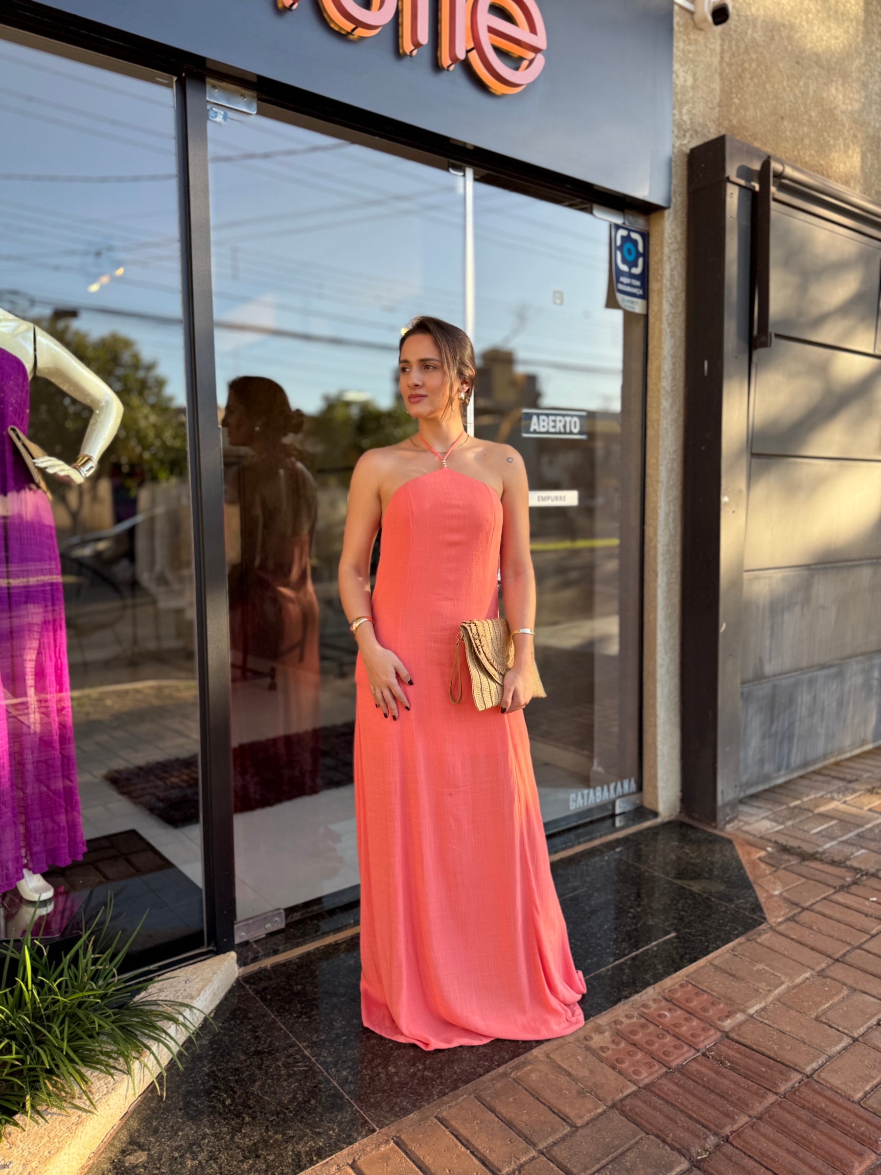 Vestido Longo fresco para Ocasiões