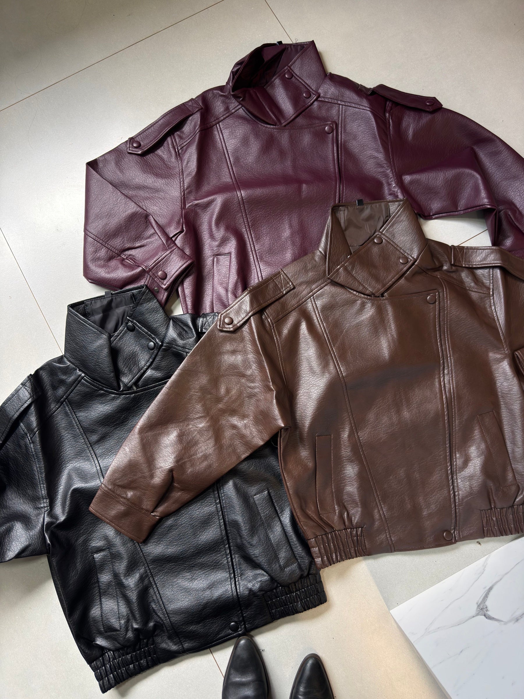 Jaqueta Couro Oversized