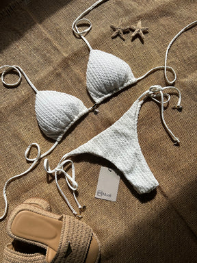 Biquíni cortininha crochet branco Yeskla