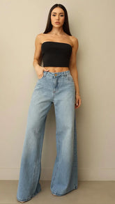Calça Wide Leg Relaxed Clara - Consciência