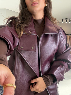 Jaqueta Couro Oversized