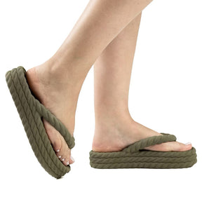 Chinelo Feminino Tranças Plataforma