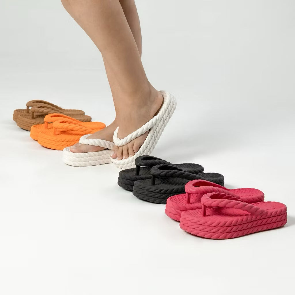 Chinelo Feminino Tranças Plataforma