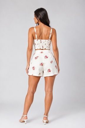 Conjunto Shorts e Corset Estampado