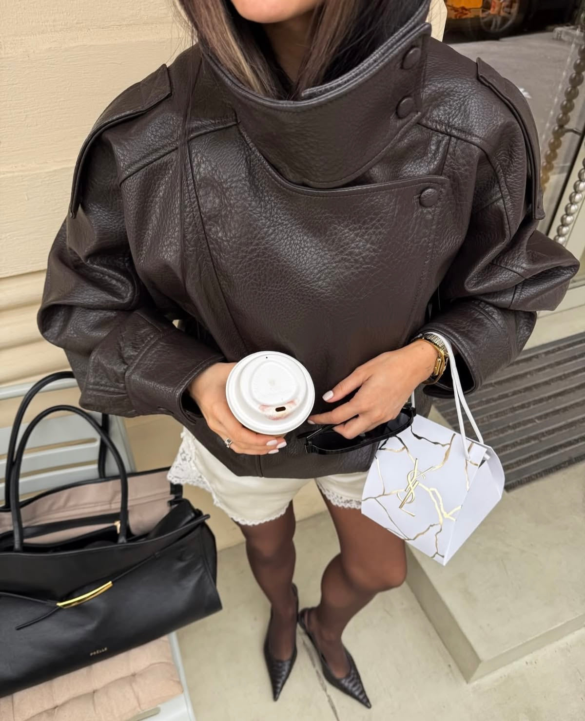 Jaqueta Couro Oversized