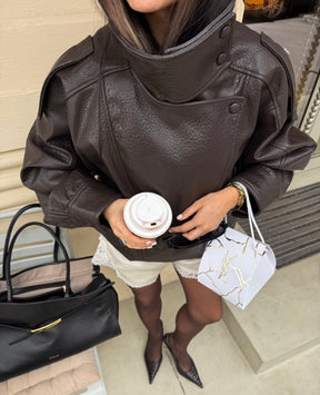 Jaqueta Couro Oversized