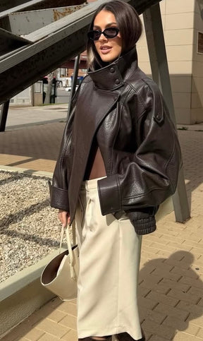 Jaqueta Couro Oversized