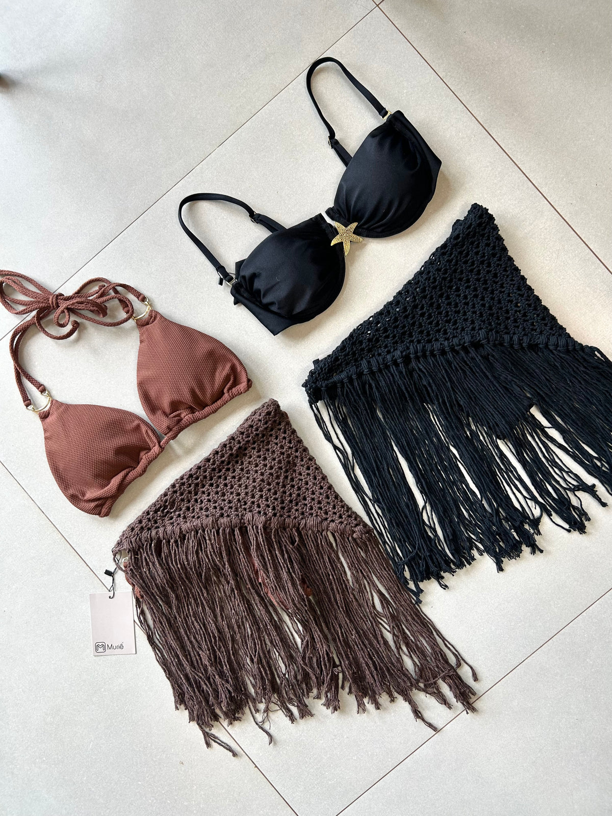 Lenço Crochet de Franjas