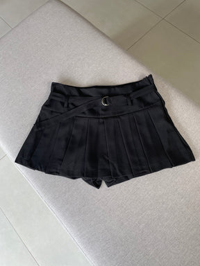 Mini Saia Alfaiataria de Pregas - Shorts Saia