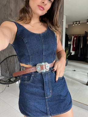 Conjunto Feminino Jeans Western- Marinho