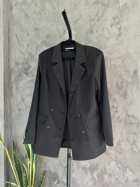Blazer Feminino Alfaiataria Oversized- Preto