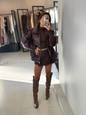 Jaqueta Couro Oversized