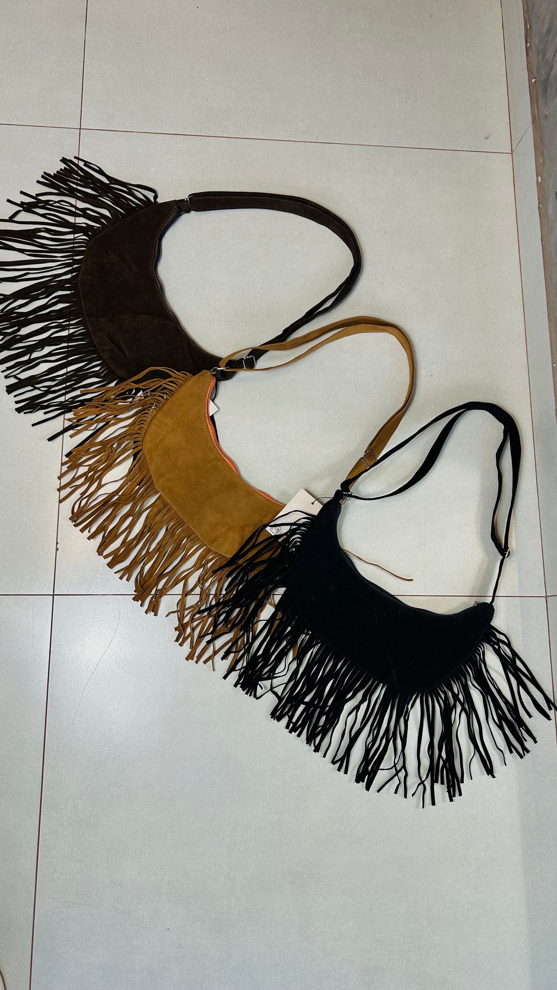 Bolsa Camurça Franjas