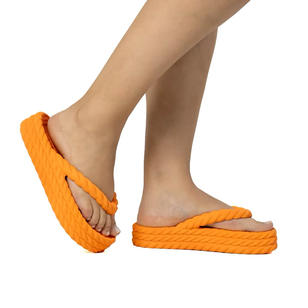 Chinelo Feminino Tranças Plataforma