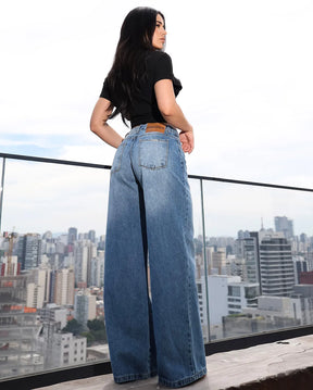 Wide Leg Relaxed Média Used - Consciência