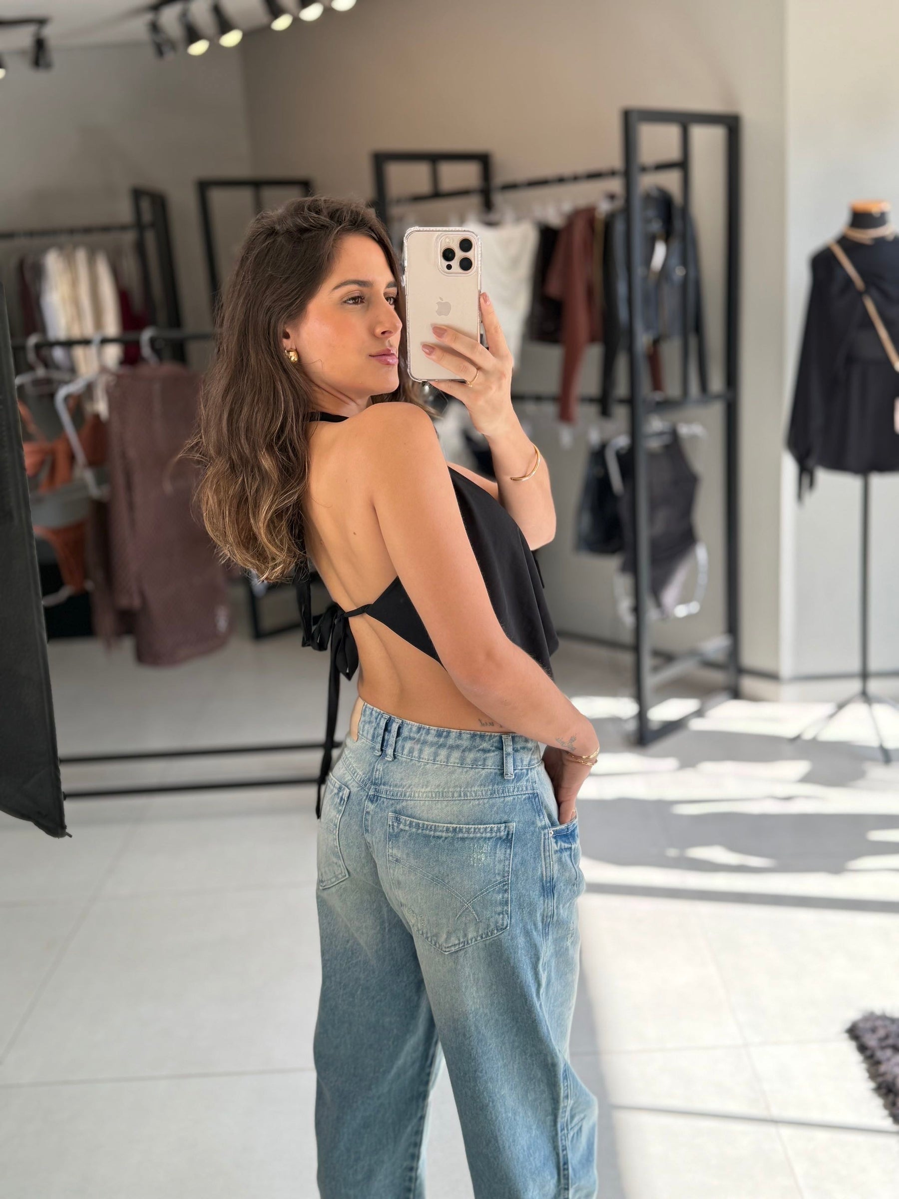 Blusa Voal Gola Boba Degage Multiformas- Vanessa