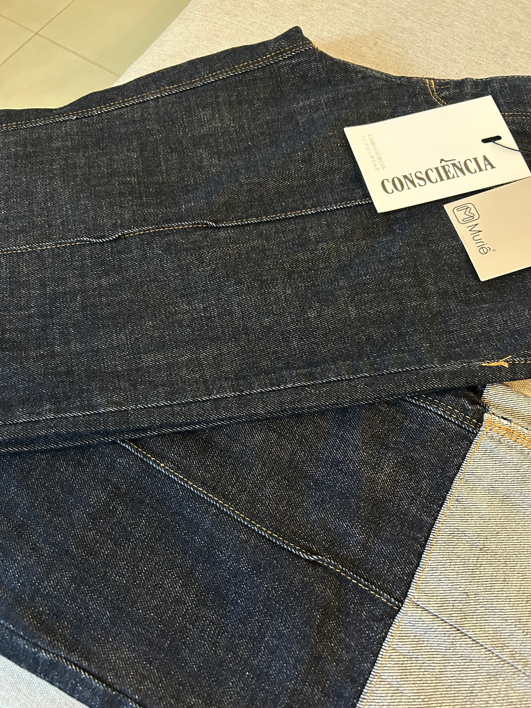 Calça Jeans Reta Barra Virada